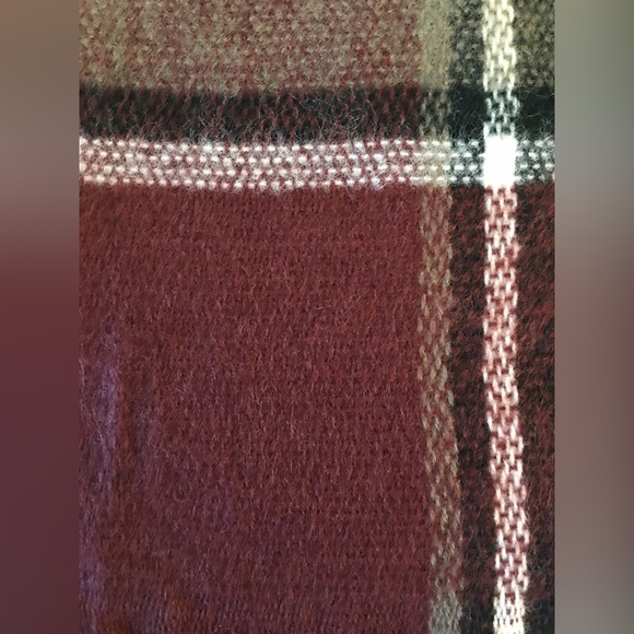 NEW Womens Neutral Brown Plaid Poncho, Warm Shrug, Fall Shawl - Picture 6 of 8